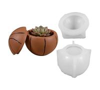Moules de pot de fleurs en silicone de baseball pour la fabrication de moulage de résine, tasse de bougie, jardinière décorative et boîte de rangement, moules en élastomère d ' art pour