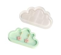 Moules de rangement en forme de nuage - En silicone - Présentoir à bijoux - Résine époxy - Forme irrégulière - Dessous de verre - Artisanat - Cadeau