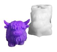 Moules de résine animale, moisissures en forme de vache de qualité alimentaire pour les figurines, mouillage à gâteau avec conception d'animaux, bougies pour collation, gelée, cire, gommeuse, glace