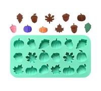 Moules de résine d'automne - 18 cavité, bonbons à cornet de corbelle Cone Maple Feuilles en silicone, moule sans bâton facile à libération | Moules de résine pour Thanksgiving Halloween Automne Candle