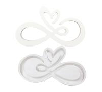 Moules de Saint-Valentin en silicone en forme de cœur - Plâtres en résine époxy - Ornement en forme de cœur - Plâtres d'ornement pour fête