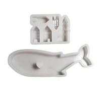 Moules de silicone 2PCS, Moules de résine de maison créative et baleine Fiches de résine facile à faire, de moule à mouler réutilisables et de fournitures d'artisanat pour la décoration de la maison,