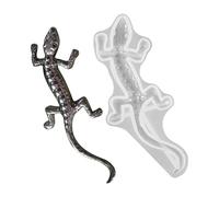 Moules de silicone animal - Moule de style gecko fait à la main, détails fins pour les projets d'argile artistique, outil de silicone polyvalent coulage époxy | Moule d'affichage mural Gecko, fournitu