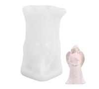 Moules De Silicone De Bougie D'ange - 4pcs Qui Tenaient Le Livre, Le Cœur, La Fleur Et La Maison | Moules De Bougie Et De Plâtre De Bricolage Pour Le Savon, La Résine Et L'artisanat
