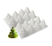 Moules de silicone de Noël, 2pcs Moule silicone d'arbre Noël, 8 moules à gâteau fondant au chocolat à la cavité, moule qualité alimentaire antiadhésive 3D pour les bonbons, chocolat, pâtisse