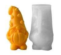 Moules de silicone d'Halloween, moule à 3D, 2,4x2.91x3,54 pouces, moule à bonbons à gâteau, à gnome réutilisable pour l'artisanat d'automne, projets d'art en résine savon, décorati