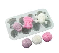 Moules de silicone du cœur du cerveau humain - 11x19.9x2.2 cm Plateau de cuisson Halloween polyvalent | Tombstone Skull Halloween Candy Moules pour gâteau à gâteau au chocolat Chocolate Cube Savon