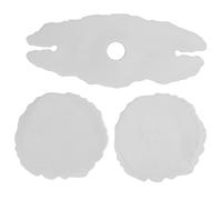 Moules de support à vin de 3pcs DIY Resin des plateaux de moulage en silicone irrégulières placés pour l'artisanat