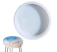 Moules De Table De Résine Silicone - Plateau De Moule Rond De 12,6 Pouces, Base De Coulée Époxy | Grands Moules En Résine En Silicone, Forme Ronde Plate Pour Les Projets D'art À Grande Résine, Fabrica