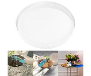 Moules de table en résine de 61 cm, grand moule rond en résine époxy pour planche de charcuterie, table basse de rivière, décoration de la maison
