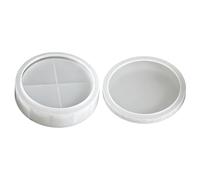 Moules de tasse de bougie en silicone de fleur empilables pour la fabrication de pots de stockage de bijoux de savons de bougies faits à la main et moule en silicone de pot de résine époxy avec moule