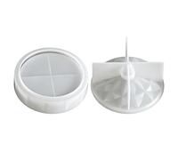 Moules de tasse de bougie en silicone de fleur empilables pour la fabrication de pots de stockage de bijoux de savons de bougies faits à la main et moule en silicone de pot de résine époxy avec moule