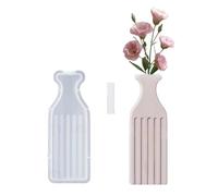 Moules De Vase En Silicone Pour Décoration Maison Moules Pots Fleurs Géométriques Texture Adaptée À La Création Jardinières Et Ciment Moule Vase Plat Rayé