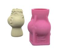 Moules de vase succulents en forme de bouton de fleur pour enfants en forme de visage pour plantes - Support de rangement pour les moisissures - Convient pour l'artisanat