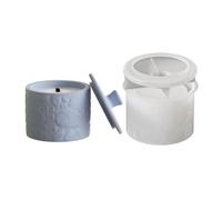 Moules décoratifs créatifs en silicone avec couvercle pour bougeoirs, tasses, bocaux en silicone