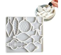 Moules décoratifs en résine époxy pour moulage de plâtre | Moules à pendentifs pour décoration d'arbre à la maison, fabrication de pendentifs, porte-clés