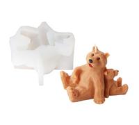 Moules décoratifs en silicone en forme d'ours en forme d'animaux, chats, chiens, résine époxy pour la fabrication de plâtres en silicone pour décoration de gâteaux