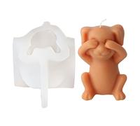 Moules décoratifs en silicone en forme d'ours en forme d'animaux, chats, chiens, résine époxy pour la fabrication de plâtres en silicone pour décoration de gâteaux
