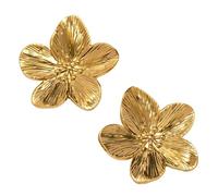 Moules Découvertes Fournitures Bracelets Bijoux Personality And Temperament Earrings Golden Petals And Flower Earrings Outils Nettoyeur Ultrasonique Kits (Gold, One Size)