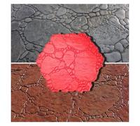 Moules d'estampage en béton à motif de galets naturels, tampons en béton hexagonaux sans couture for trottoir ciselé, tampon de moule mural en ciment de pierre
