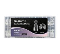 Moules d'extension pour ongles avec bords décoratifs pour différentes tailles de formes d'extension