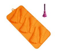 Moules d'Halloween - 8,74x3,98 pouces de balais de balais pour une libération facile, en silicone avec moulage antiadhésif, moules artisanaux polyvalents pour la cuisson, le savon, la bougie, la cire