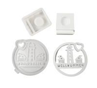 Moules D'ornement Résine Pendentif En Silicone Suspension Moule Pendentif En Silicone Parfait Pour Les Décors Noël Fabrication Cadeaux