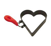 Moules efficaces Anneaux d ' oeufs en forme de coeur antiadhésifs Moules avec poignée en silicone Idéal pour les muffins anglais et les hamburgers du petit déjeuner Anneaux d ' oeufs en forme de coeur