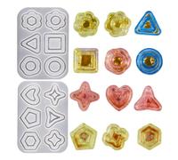 Moules élégants en résine pour l'artisanat rapide Cœur floral pratique Moules Shaker en résine de silicone pour créer Pendentif unique Pendentif de bijoutier Porte-clés, taille unique, comme décrit