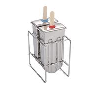 Moules en acier inoxydable for glaces à l'eau, support for bâtonnets de crème glacée(Two Round Head Doubl)