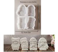 Moules En Argile Naine En Silicone,Bricolage,Décoration De Maison,Père Noël,Gypse,Ciment,Artisanat,Ornement Artistique,Moule En Résine Époxy - Type Clover Dwarfs