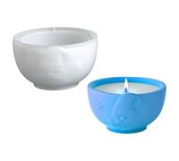 Moules en béton - 10,03 x 6,02 cm - Motif Père Noël - Moules pratiques en silicone pour la fabrication de bols en résine - Flexible pour boîte de rangement, bijoux, assiettes, travaux manuels