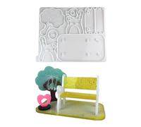 Moules en béton coulé pour décoration d'arbre - Accessoires faits à la main - Convient pour les amateurs et les amateurs de décoration d'intérieur - Moule en silicone pour résine