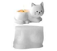Moules En Béton - Décoration 3D Animale En Résine Époxy - Moules En Silicone Pour Chat, Pot De Fleurs, Vase Et Cactus | pour les Fêtes les Arts l Artisanat la Famille et les Amis