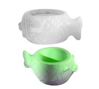 Moules en béton - Moule en silicone pour pots de fleurs - Moules en silicone - Moules en pot pour plantes en pot - Moule en forme de coquillage de poisson - Moules décoratifs pour bonsaï juteux