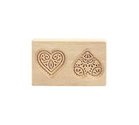 Moules en Bois Sculpté EmportePièce en Bois EmportePièce Traditionnels avec Motifs Animaux, Fleurs, Noël, Pâques, Citrouille, écureuil, Cœur Idéal Pâtisserie, Décorations (V, One Size)