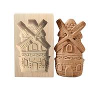 Moules en Bois Sculpté EmportePièce en Bois EmportePièce Traditionnels avec Motifs Animaux, Fleurs, Noël, Pâques, Citrouille, écureuil, Cœur Idéal Pâtisserie, Décorations (B, One Size)