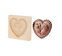 Moules en Bois Sculpté EmportePièce en Bois EmportePièce Traditionnels avec Motifs Animaux, Fleurs, Noël, Pâques, Citrouille, écureuil, Cœur Idéal Pâtisserie, Décorations (L, One Size)