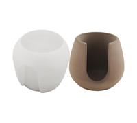 Moules En Ciment Pour Pot De Rangement - Bougie De Jardinière Succulente DIY, Forme De De Fleurs En Silicone De 10 Cm, Moules De Pot De Fleur En Béton De 4,3 X 3,2 Pouces Pour La Maison, Bougeoi