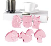 Moules en forme d'animaux - Outil pliable résistant à la chaleur avec 6 grilles - Moules à savon mignons - pour ciment plâtre, pâtisserie, savon, bougies, débutants, maison, cuisine