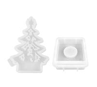 Moules en forme de chandelier pour sapin de Noël - Moule en silicone pour décorations de table - Jésus prié sous le bougeoir de sapin de Noël