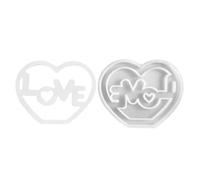 Moules en forme de cœur, moule en silicone de coupe de maman,Maman Résine Casting Moule Silicone Kit - Vaisseaux en forme de cœur de qualité alimentaire Femmes Amis Décor à la maison Amour