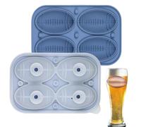 Moules en forme de football - Quatre cavités Moule de cuisine tridimensionnel | Moule à chocolat en silicone | Pour chocolat fondant bar cocktails gâteau café eau balle réfrigérateur congélateur