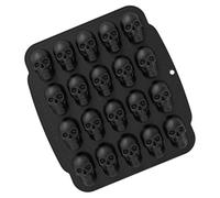 Moules en forme de tête de mort en forme de tête de mort - Moule à bonbons 3D en silicone réutilisable facile à démouler - Fabricant de bonbons pour fête d'Halloween, accessoires de décoration