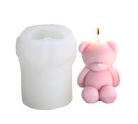 Moules en forme d'ours 3D - Adorable moule en silicone pour bougie et savon - Pour fondant, chocolat, décoration de gâteau, savon, décoration en plâtre, art en résine