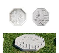 Moules en plastique pour ciment et béton préfabriqué | Moules à faire soi-même pour pas japonais avec texture antidérapante, destinés aux allées de jardin(B,3PCS)