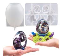 Moules en résine 3D en forme d'œuf de dragon en silicone, ensemble de moules en silicone pour moulage de résine époxy, ornement, porte-clés, moule mignon, moule à faire soi-même en résine, bougie,