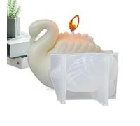 Moules en résine 3D - Moule en résine de cygne - Moule en résine 3D avec pas d'étable - Présentations artisanales portables - Moule flexible pour la décoration de la maison, un dîner aux bougies