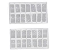 Moules en résine de Dominos en Silicone époxy, pour Bricolage, Cuisson antiadhésive, Jeu de Dominos personnalisé pour projets artistiques Bricolage, 2 pièces