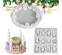Moules En Résine De Noël 12 Cavités Avec Base | Moules À Maison Déco Noël pour Plâtre Bureau Table Décoration Maison Fête Scolaire Bureau Arts & Loisirs